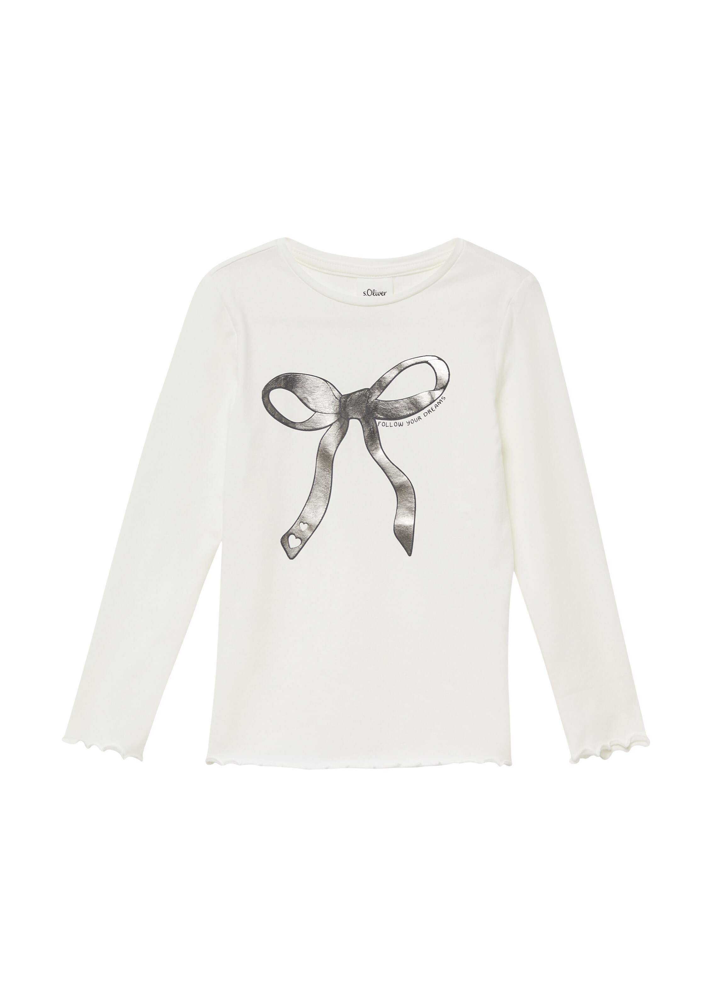 s.Oliver T-Shirt en écru / or / noir, Vue avec produit