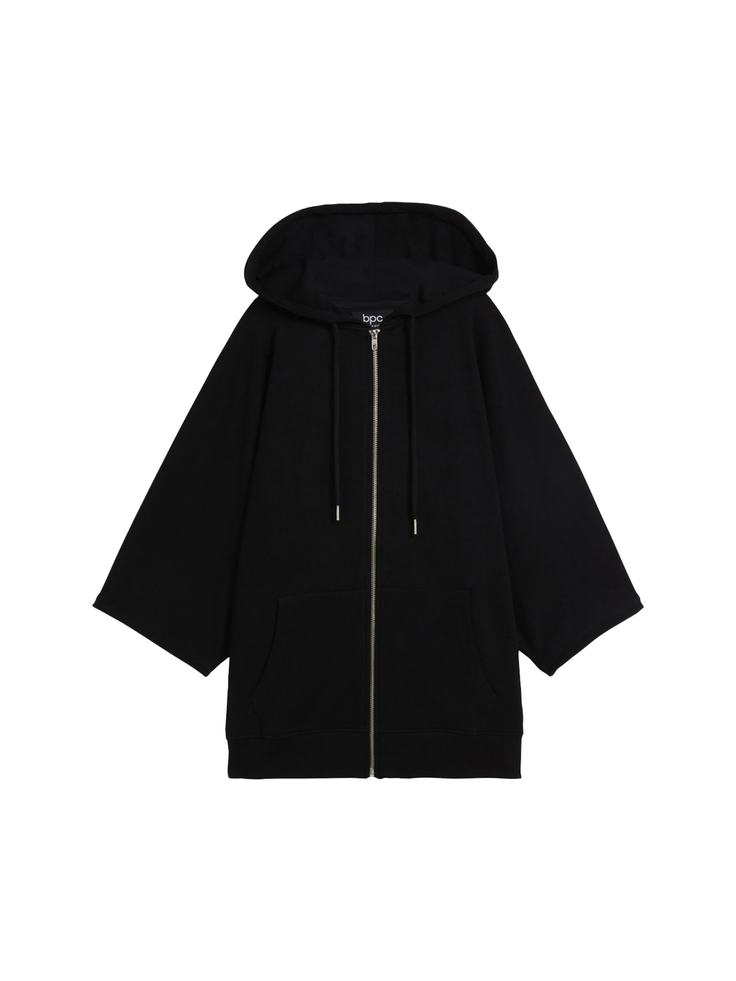 bonprix Sweatjacke in Schwarz: Vorderseite