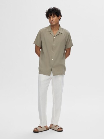 SELECTED HOMME - Comfort Fit Camisa 'REGAIR' em cinzento