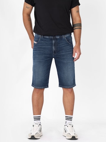 DIESEL Slimfit Jeans 'D-Krooshort R69ZW Light & Superstretch JoggJeans' in Blauw: voorkant