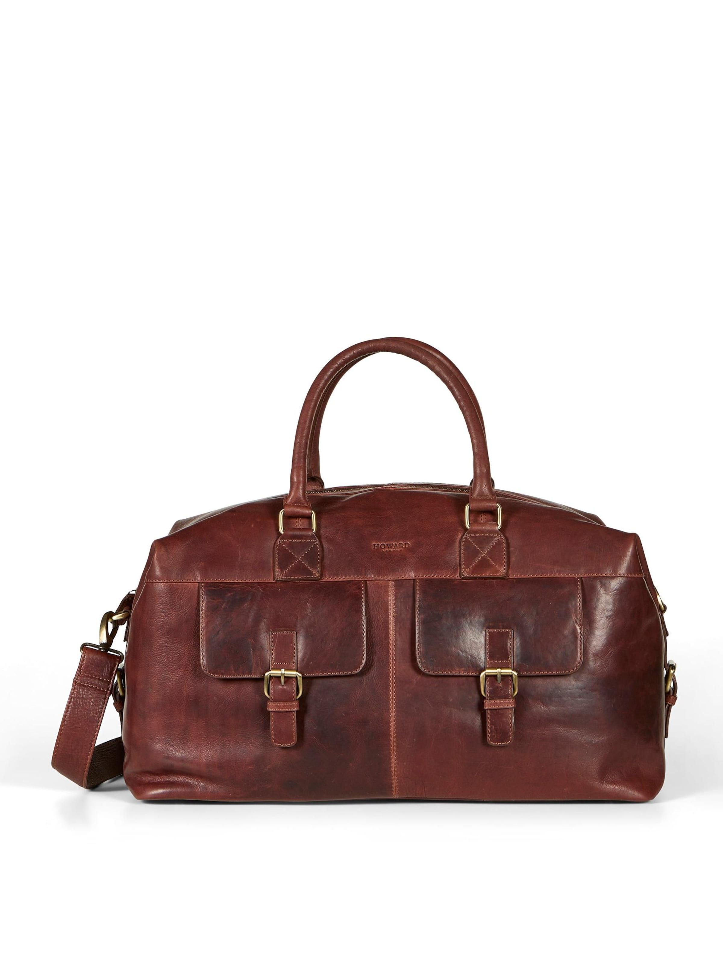 Howard London - Bolsa de fin de semana 'Weekend Bag Walter Brown' en marrón: frente