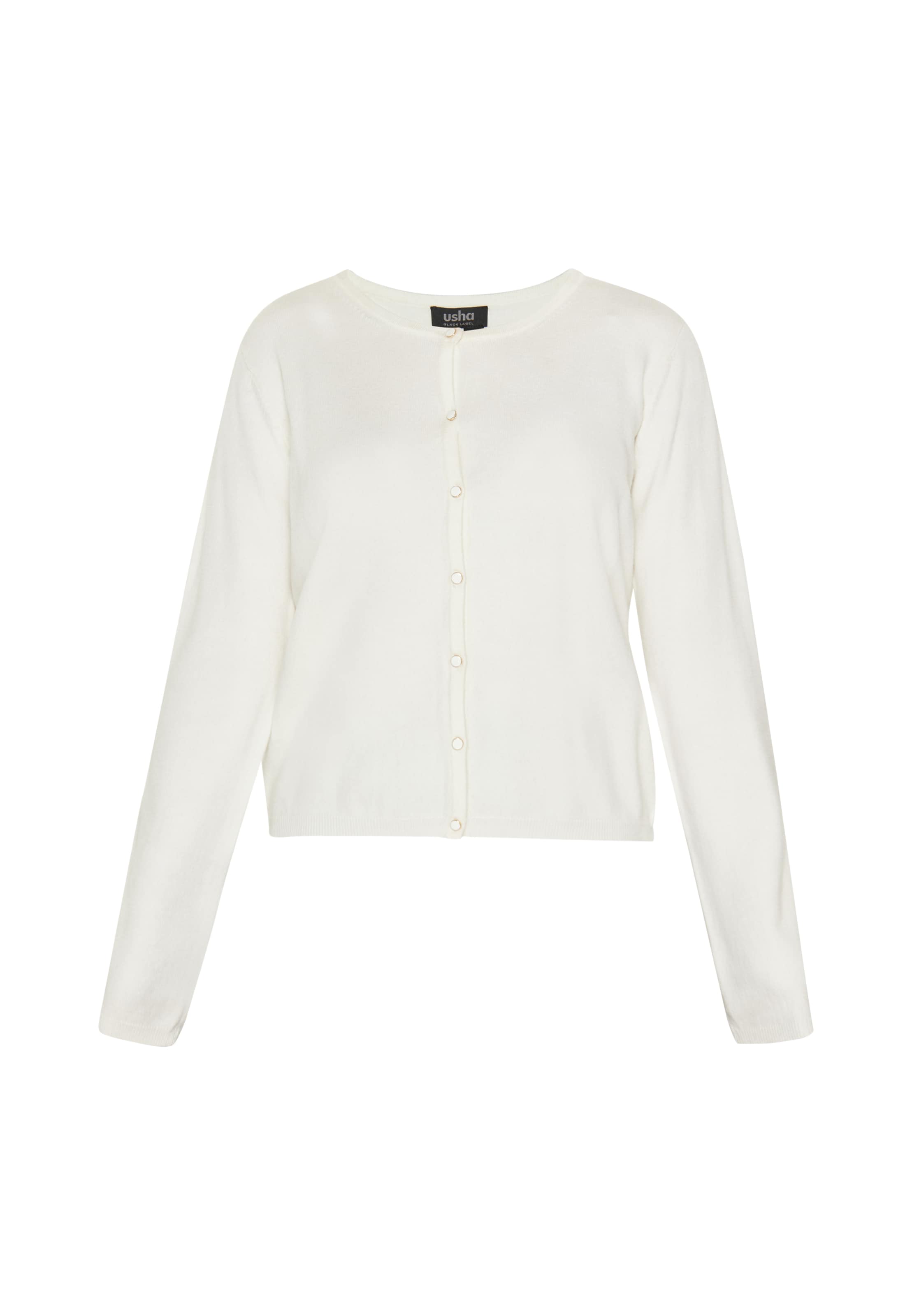 Cardigan 'Classic' usha BLACK LABEL en blanc : devant