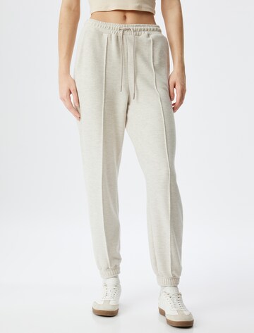 Koton Tapered Broek in Beige: voorkant