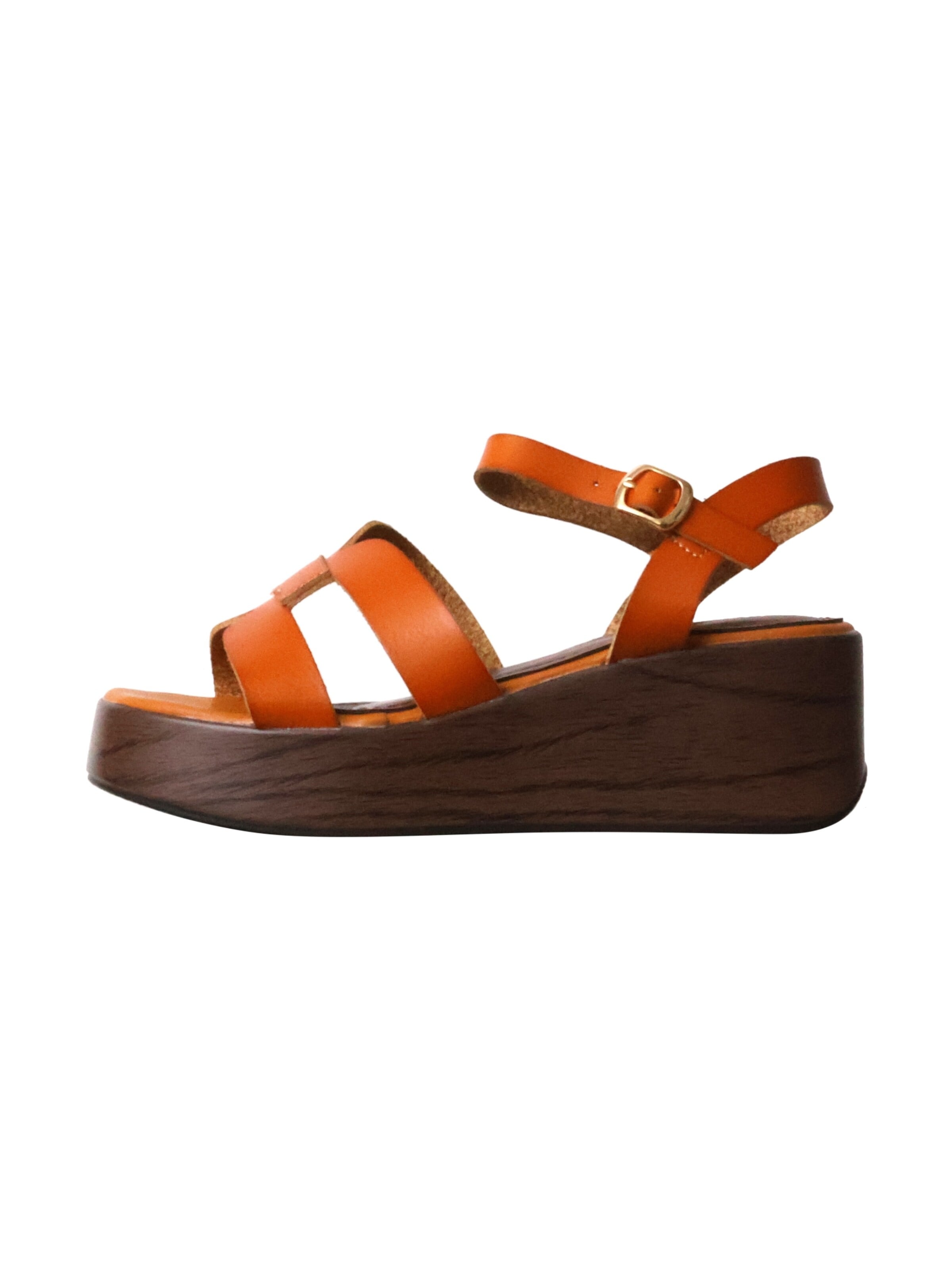 Super Mode Sandale 'Hohe Riemchensandalen von R and BE'‌‌‌ in Gelb: Vorderseite