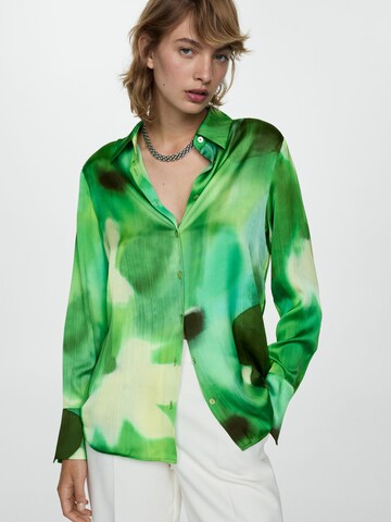 MANGO Bluse 'AQUA' i grøn: forside
