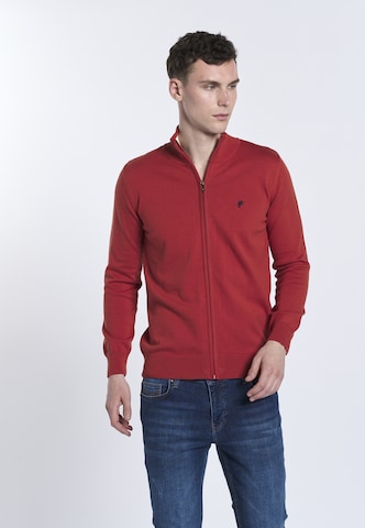 Vestes en maille 'LEOPOLDO' DENIM CULTURE en rouge : devant