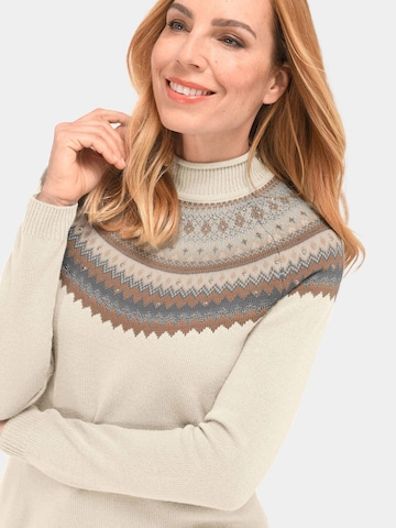 Goldner Pullover in Weiß