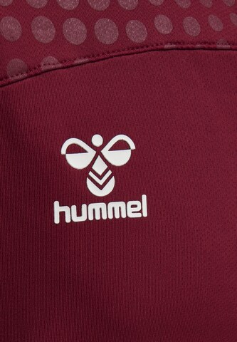 Hummel Athletic Zip-Up Hoodie 'Lead' in Red