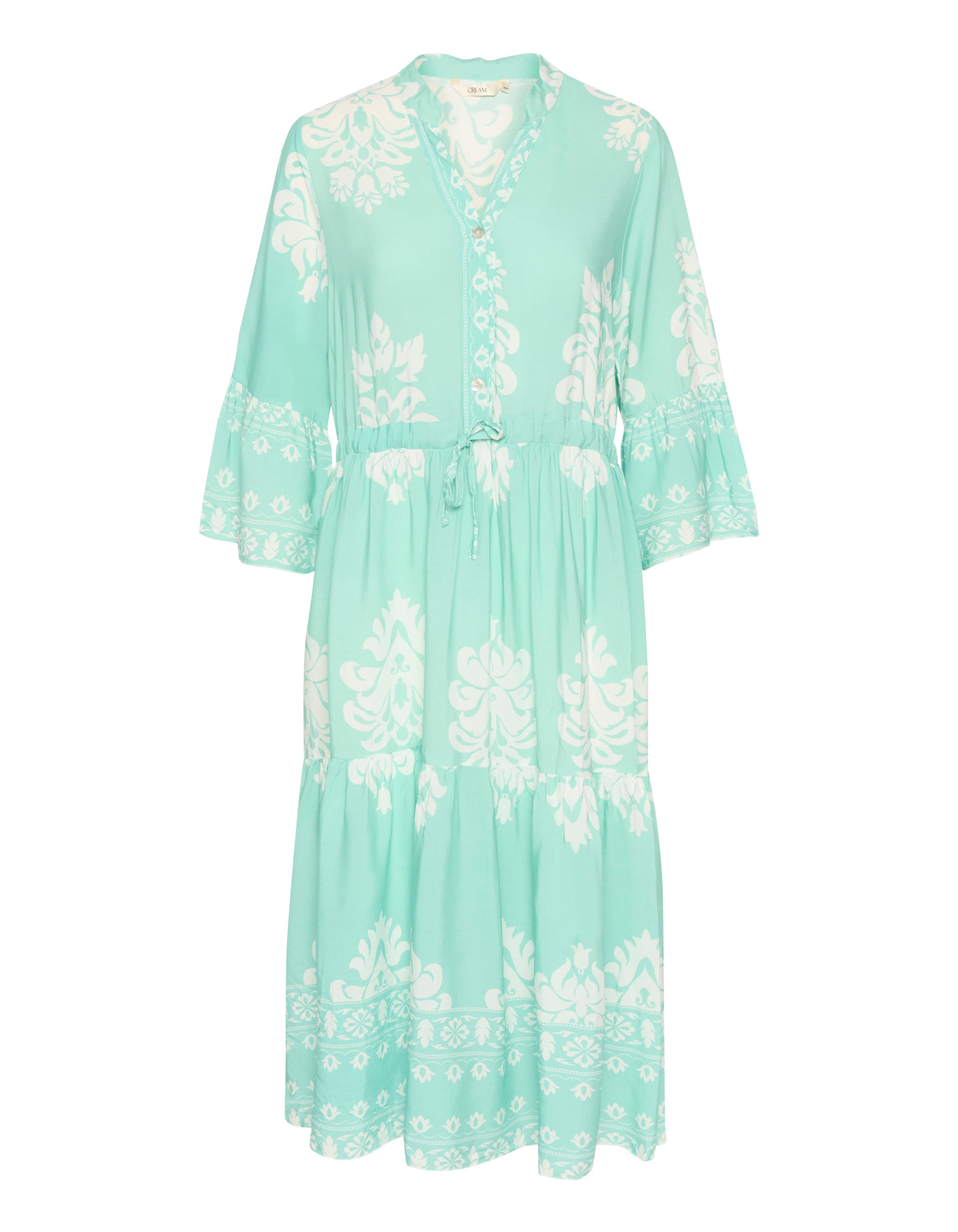 Cream Jurk 'Koren' in Blauw: voorkant