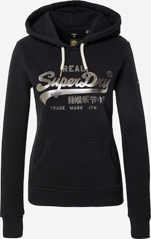 Sweat-shirt Superdry en noir : devant