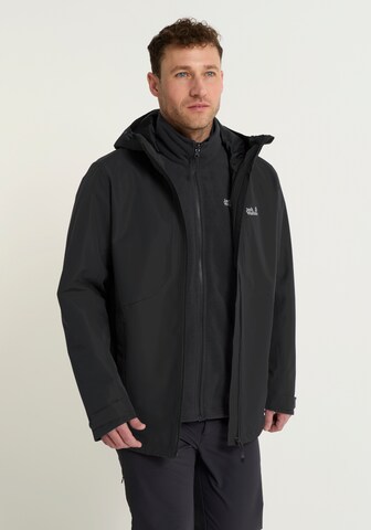 JACK WOLFSKIN Performance Jacket in Black: front