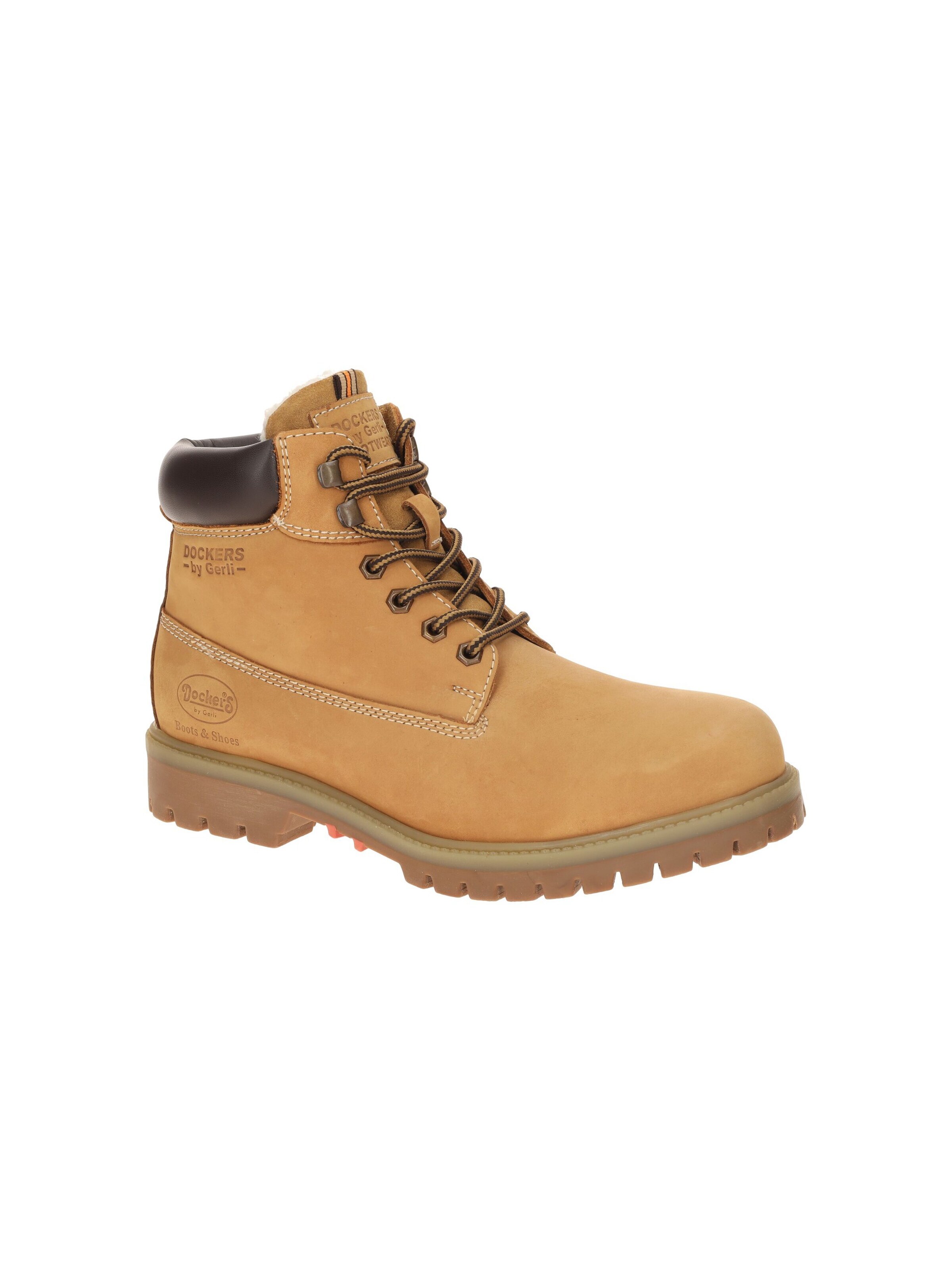 Dockers Lace-Up Boots in Yellow: front
