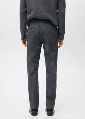 MANGO MAN Slim fit Pleated Pants 'Brest' in Grey