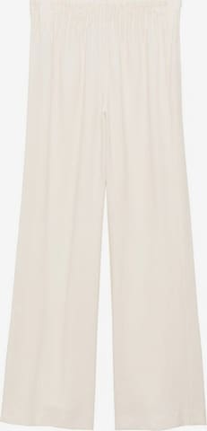 MANGO Wide Leg Housut 'Oyster' värissä beige: etupuoli