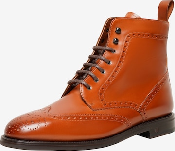 Henry Stevens Veterboots 'Winston FBDB' in Bruin: voorkant