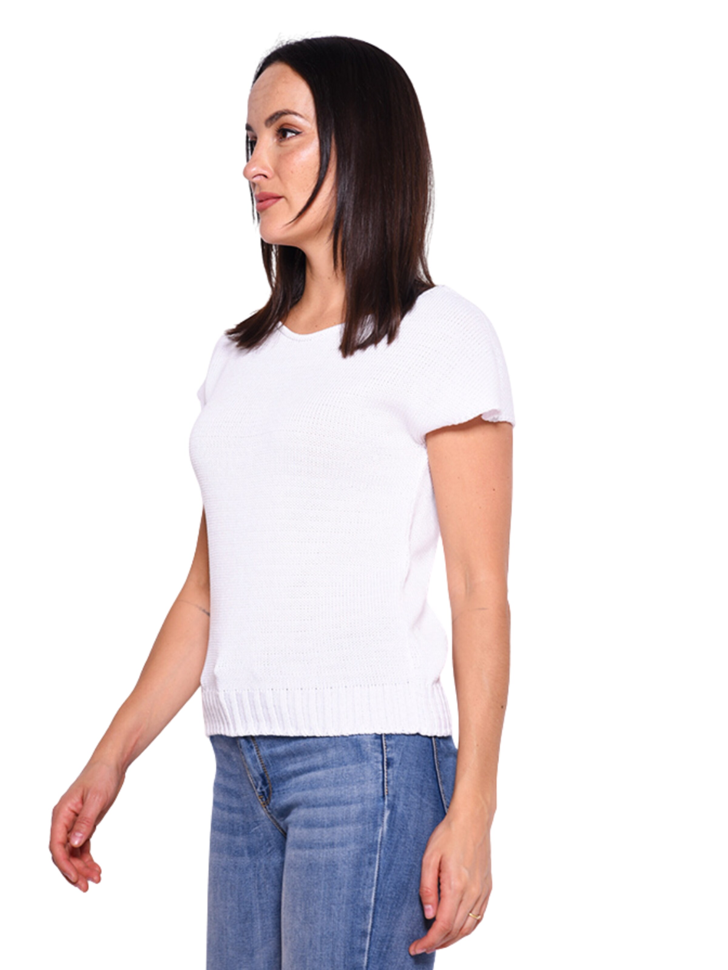 Süel knitwear - Top de punto 'Carlos' en blanco