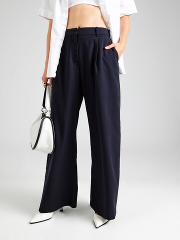 WEEKDAY Wide Leg Hose 'Dara' in Blau: Vorderseite