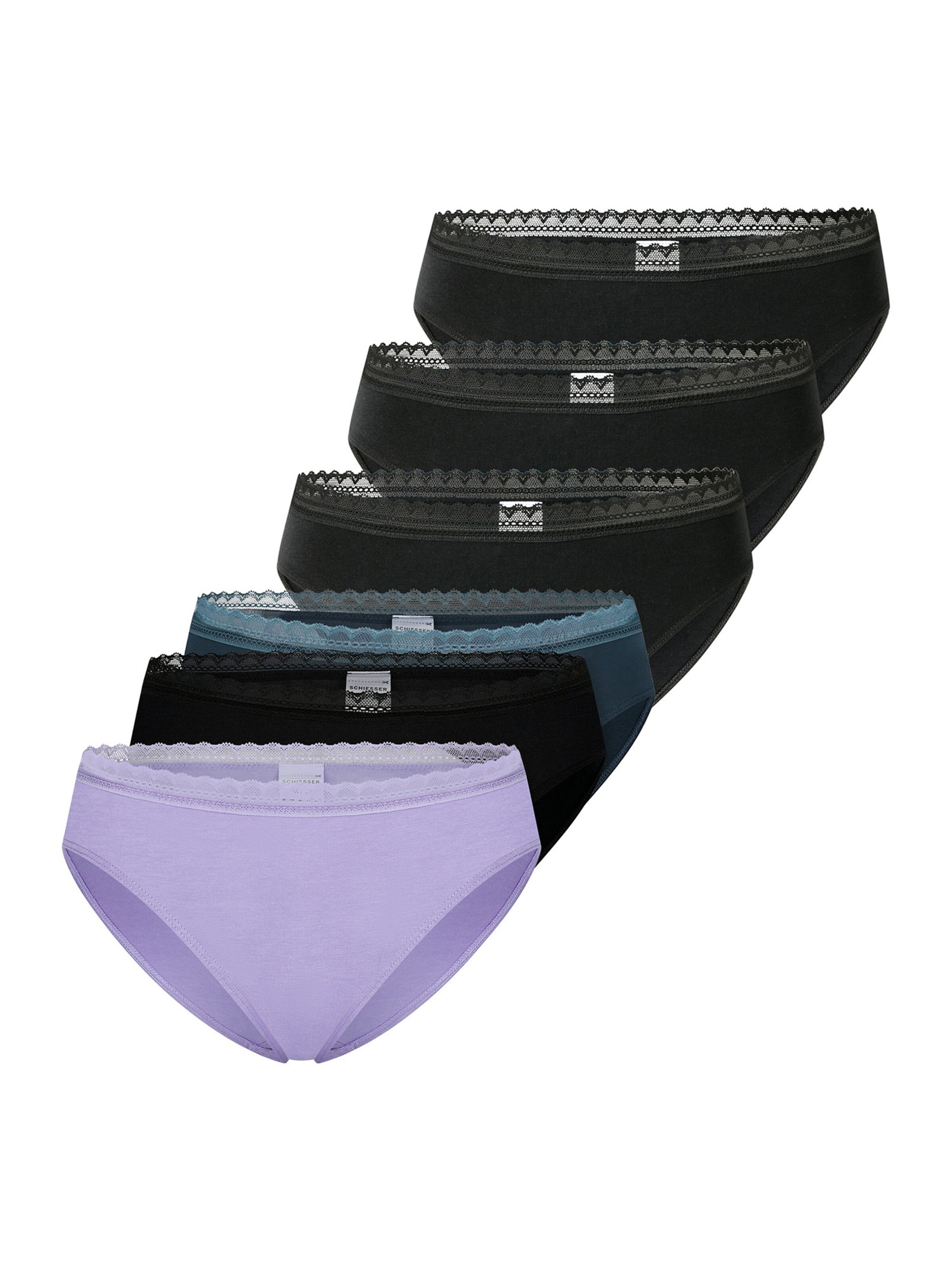 SCHIESSER Slip ' Modern Multi ' in S in Dark blue / Lilac / Black, Item view