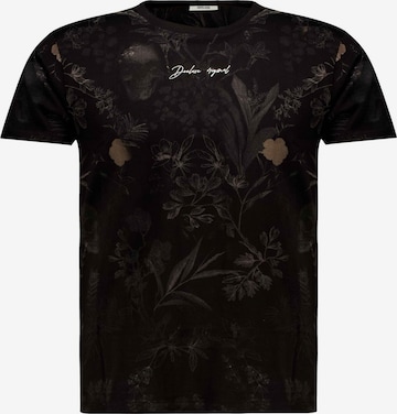 T-Shirt 'Botanical' Deeluxe en noir : devant