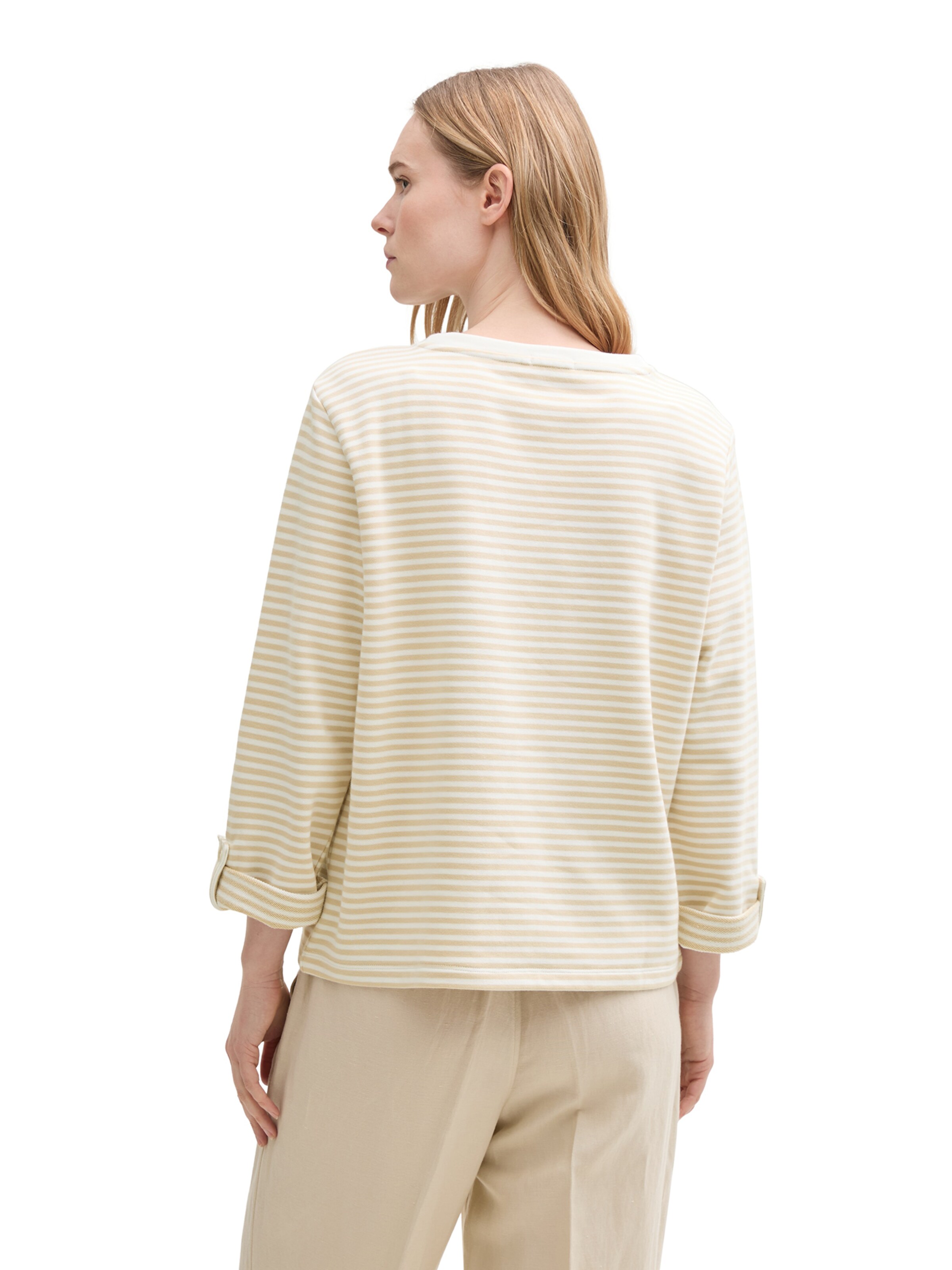 TOM TAILOR Μπλούζα φούτερ σε μπεζ