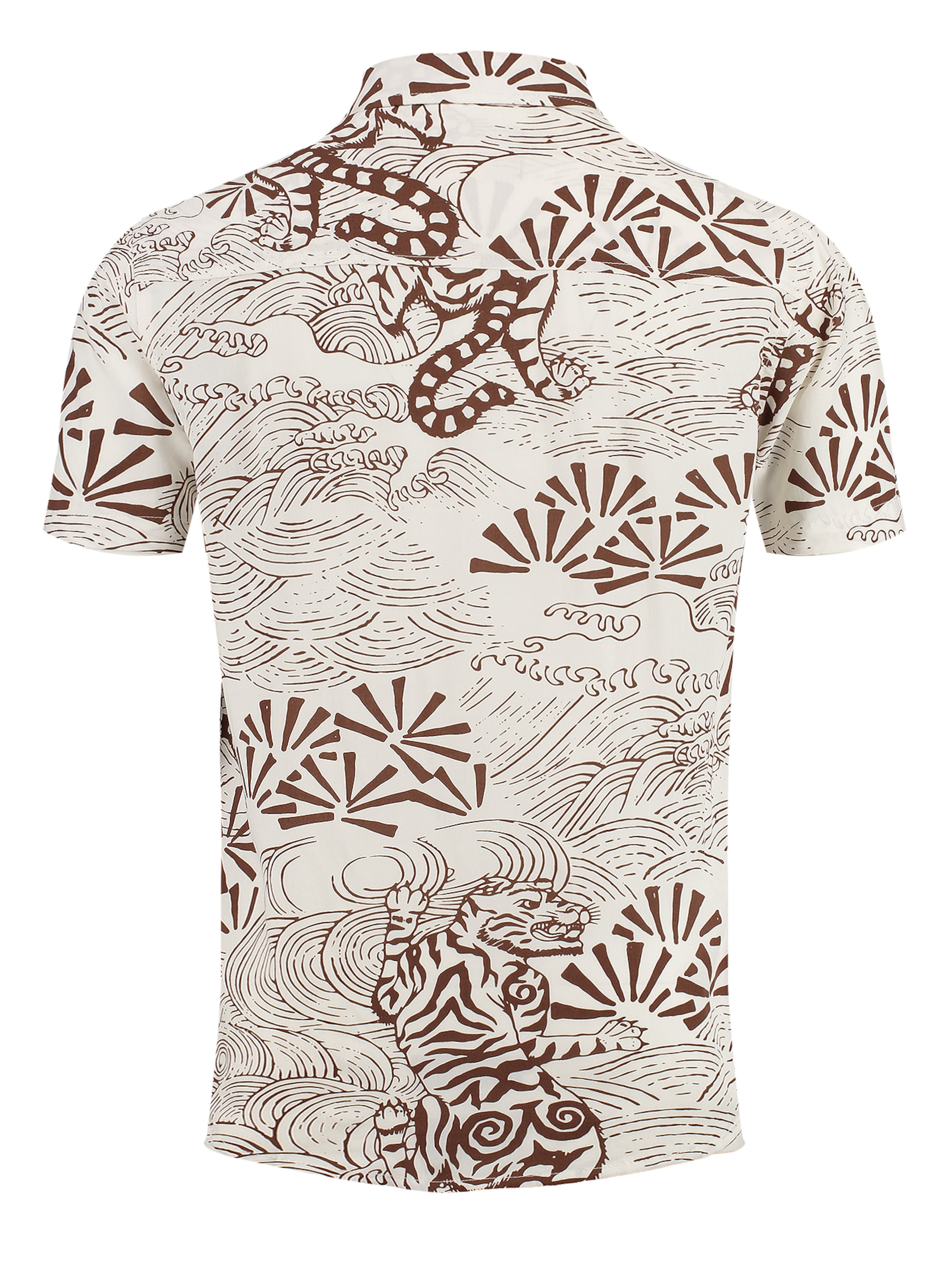 Key Largo Regular fit Button Up Shirt 'RESORT' in Beige