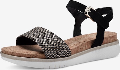 TAMARIS Remienkové sandále - čierna / biela, Produkt
