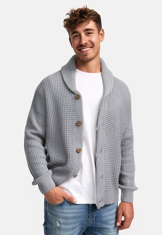 INDICODE JEANS Knit cardigan ' Brandox ' in Grey