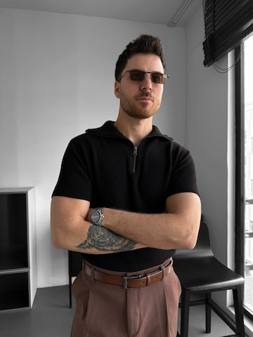 T-Shirt Kleidermafia en marron : devant