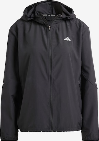 ADIDAS PERFORMANCE Athletic Jacket 'Run It' in Black: front