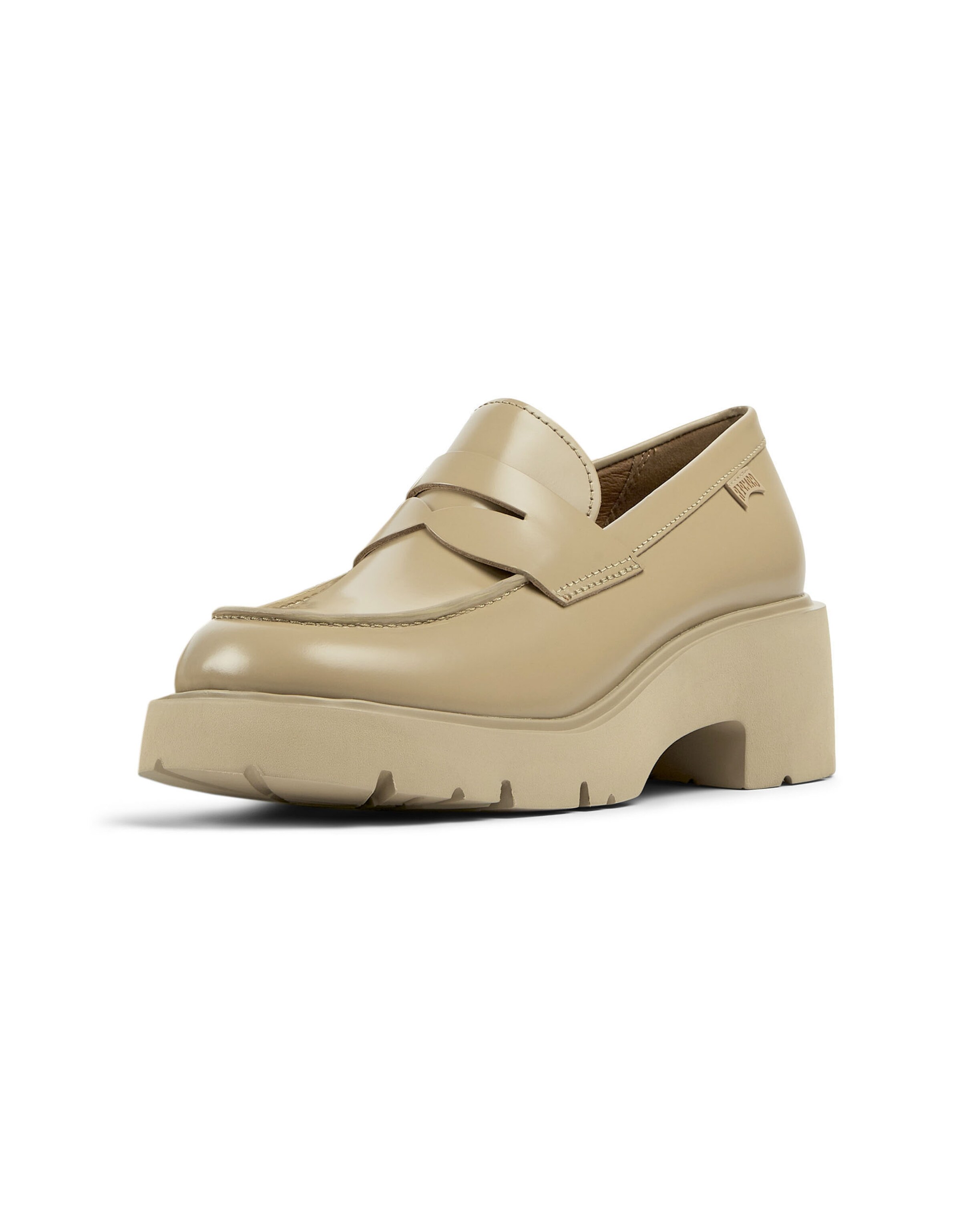 CAMPER Veterschoen 'Milah' in Beige: voorkant