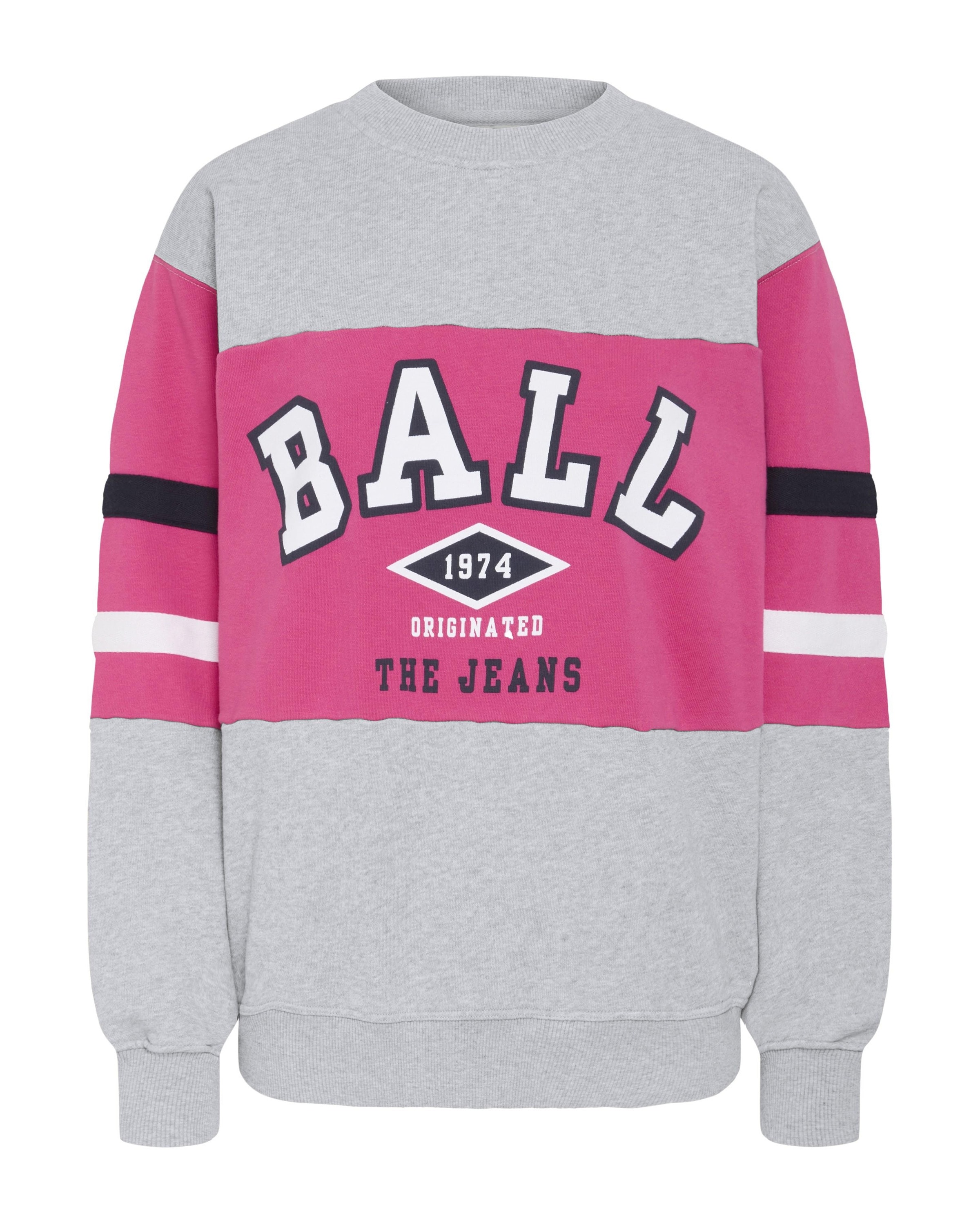 Sweat-shirt Ball en gris : devant