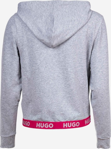 HUGO Red Zip-Up Hoodie in Grey