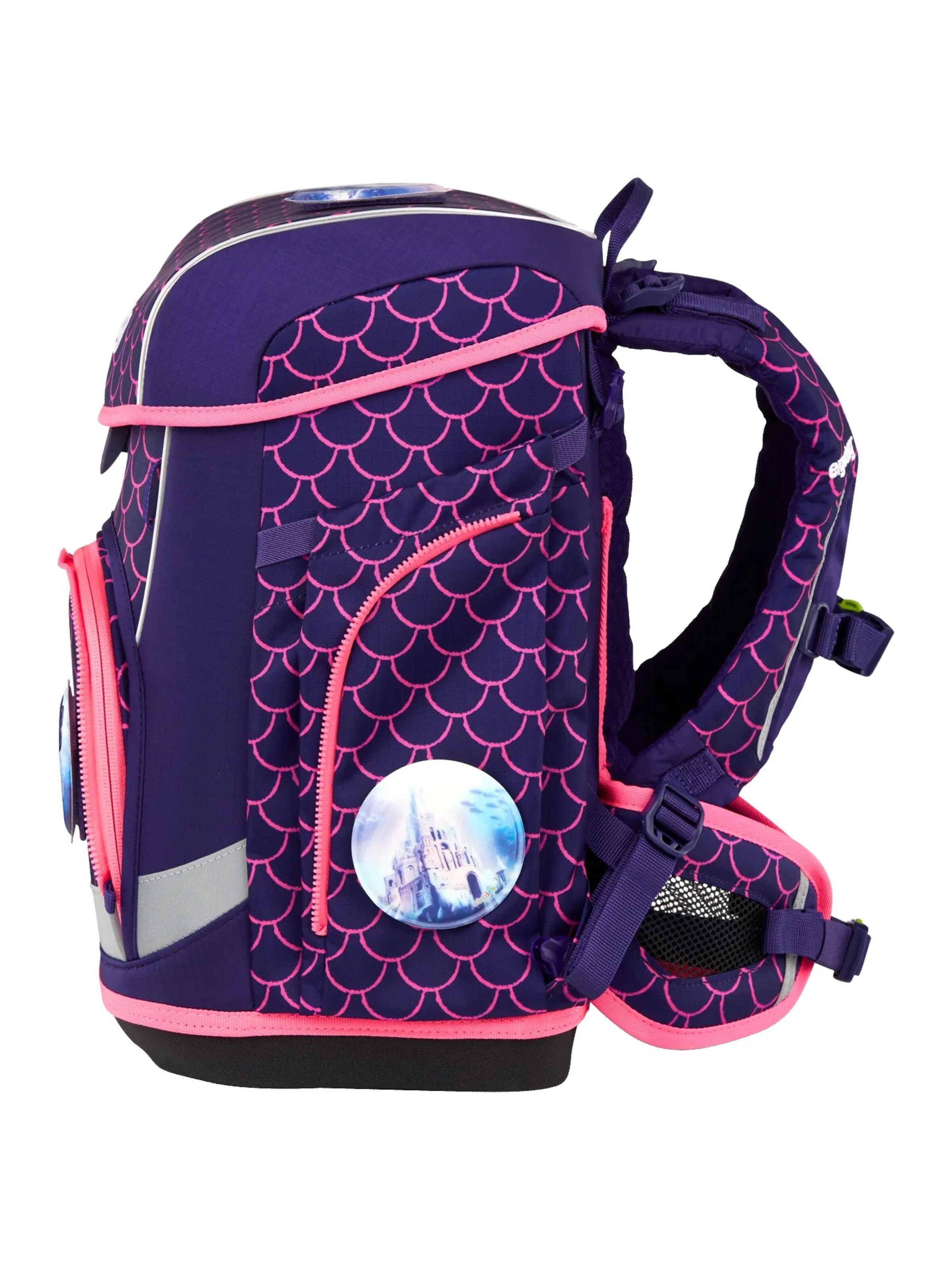 ergobag Backpack 'Schulranzen-Set cubo light Set' in Purple
