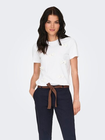 Tricou 'ONLOLIVIA' de la ONLY pe alb