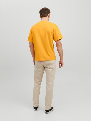 JACK & JONES Тениска 'BRINK' в оранжево