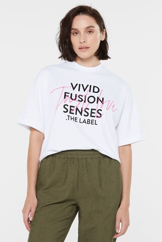 SENSES.THE LABEL Oversized Shirt 'Tec:la' in White: front