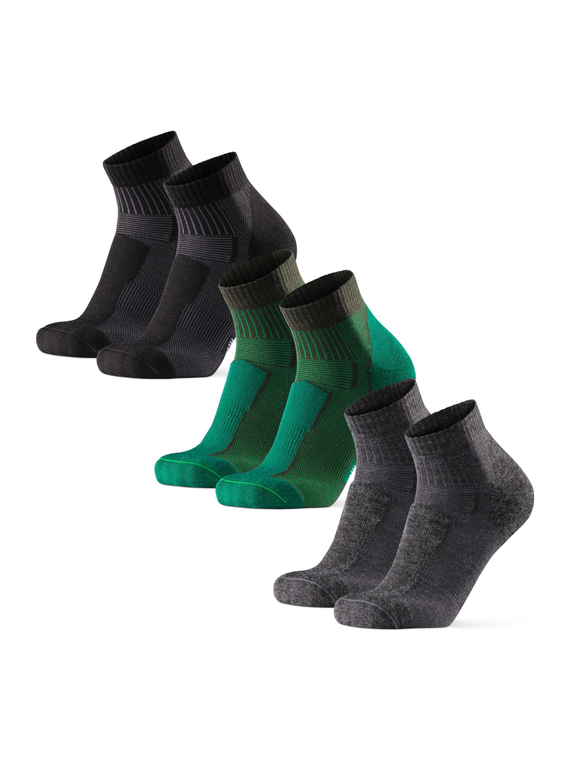 DANISH ENDURANCE Sokker 'Light Hiking Low-Cut' i grå: forside