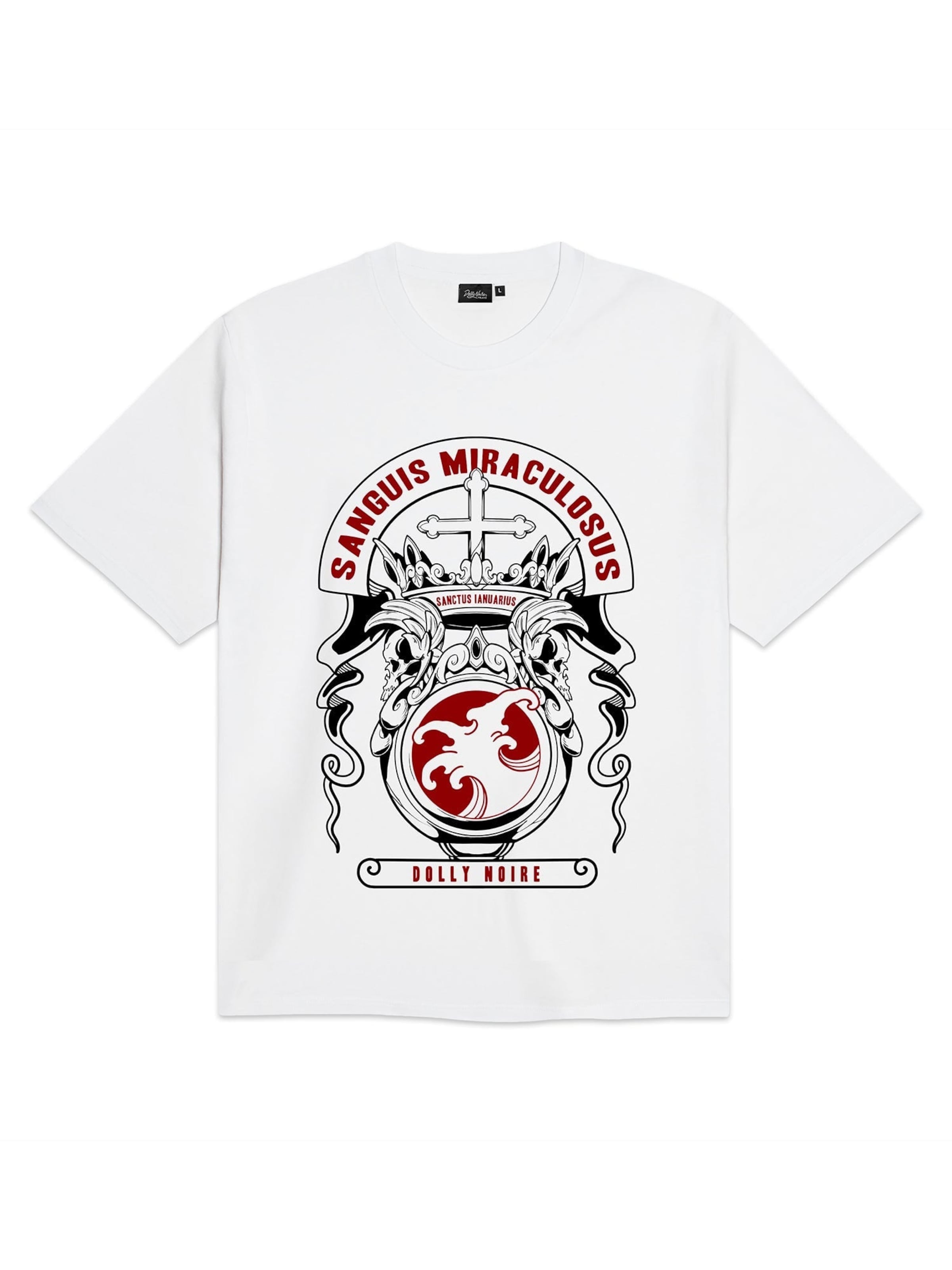 DOLLY NOIRE Shirt 'SAN GENNARO TEE WHITE' in Wit: voorkant
