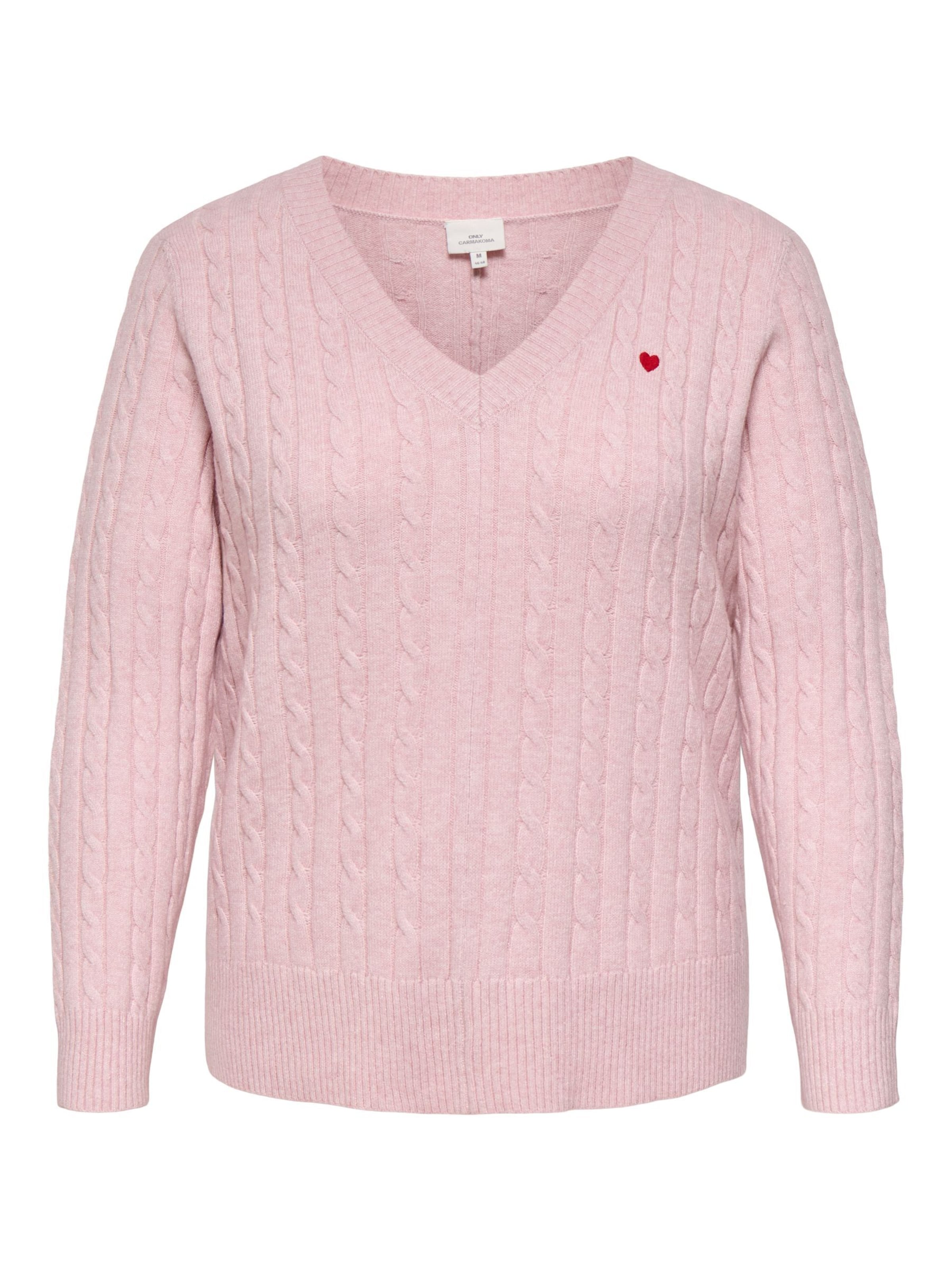 Pull-over 'CARKATIA' ONLY Carmakoma en rose : devant