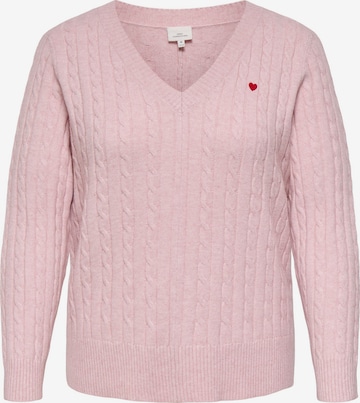 ONLY Carmakoma - Jersey 'CARKATIA' en rosa: frente