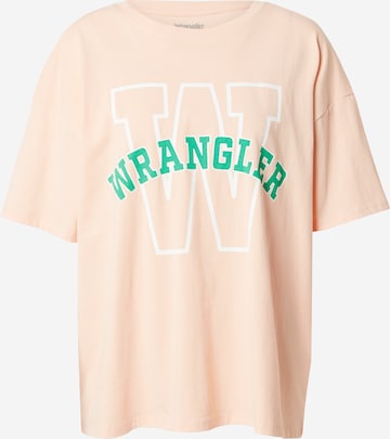 WRANGLER T-Shirt 'GIRLFRIEND' in Orange: predná strana