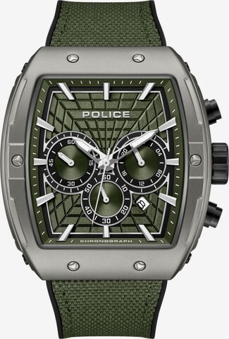 Montre à affichage analogique 'Chronograph Coswig - Quartz watch movement - Watch case width: 50 mm' POLICE en vert : devant