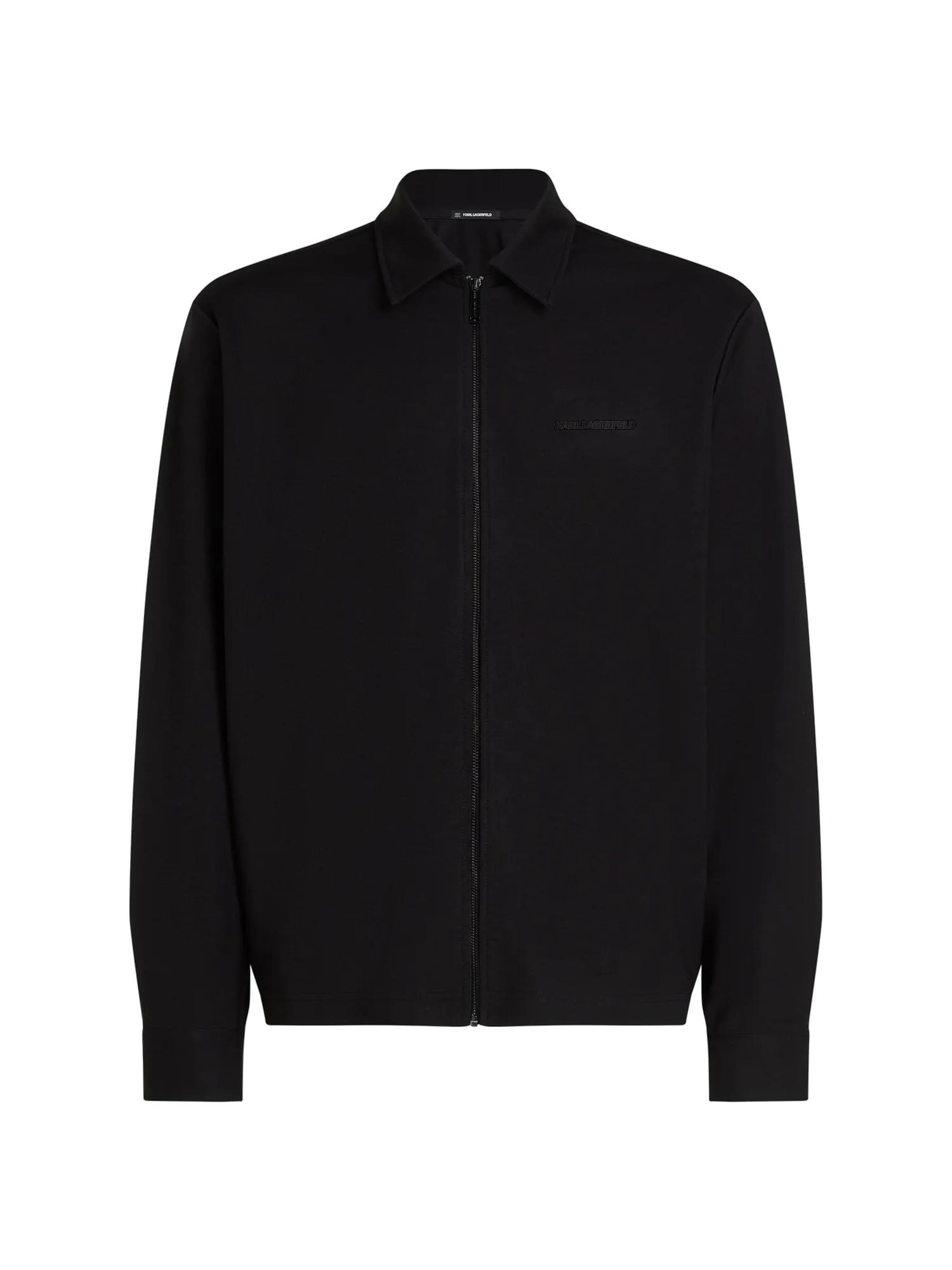 Karl Lagerfeld Bluza rozpinana w kolorze czarny: przód
