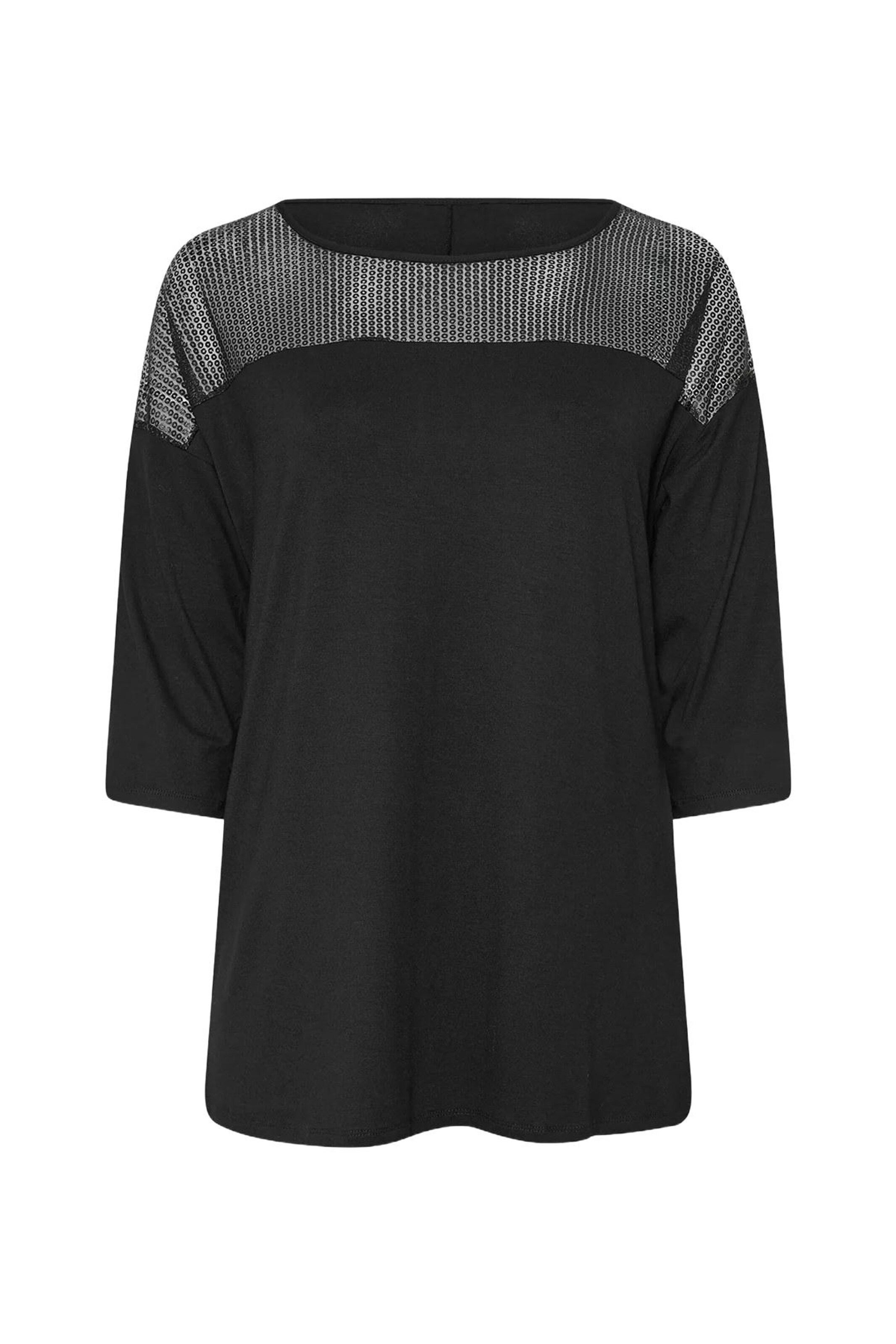 Shape Of You Bluse in schwarz, Produktansicht