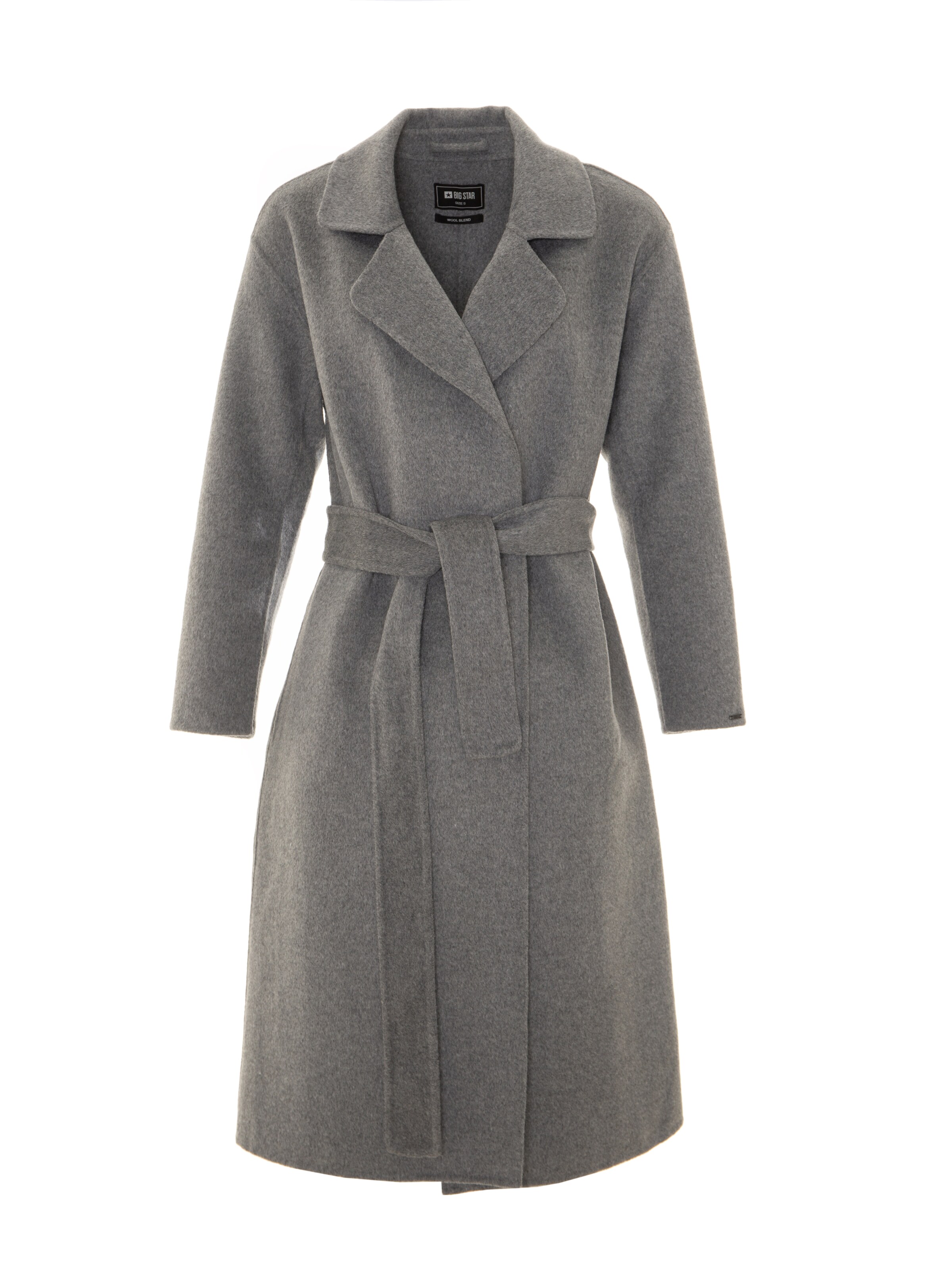 BIG STAR Tussenmantel 'Oshana' in Grijs: voorkant