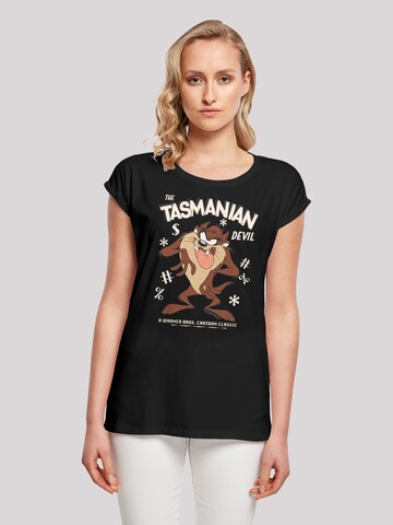 F4NT4STIC T-Shirt 'Looney Tunes Taz Vintage Tasmanian Devil Cartoon' in Schwarz: Vorderseite