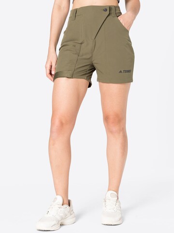 ADIDAS TERREXregular Sportske hlače 'Zupahike' - zelena boja: prednji dio