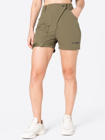 ADIDAS TERREX - regular Pantalón deportivo 'Zupahike' en verde: frente