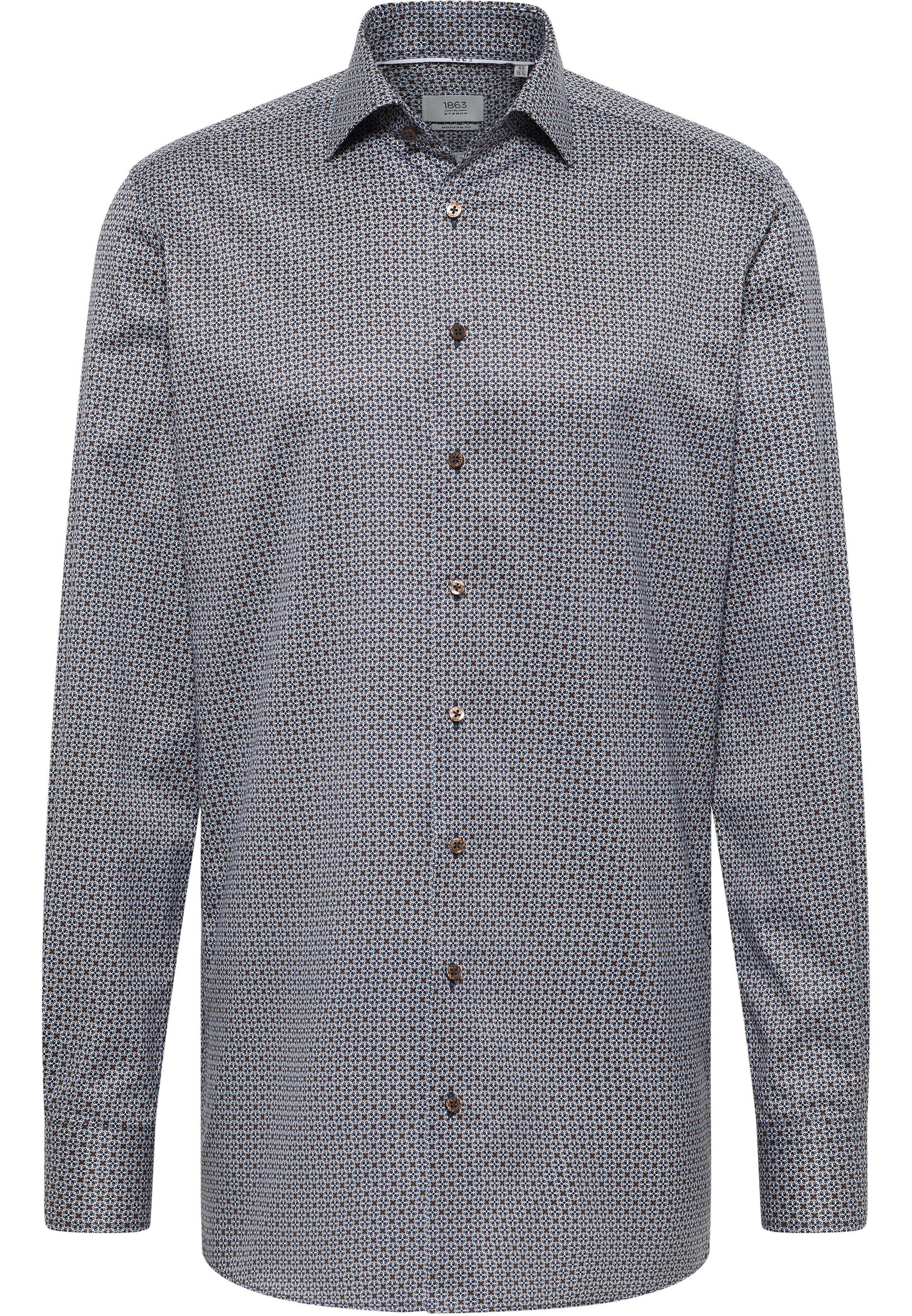 ETERNA Regular fit Button Up Shirt in Grey: front
