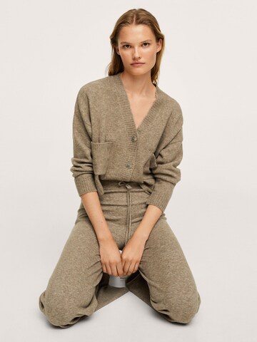 MANGO Wide Leg Hose 'Canalo' in Braun